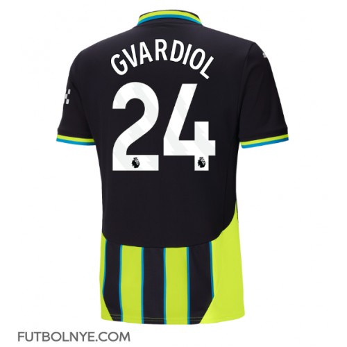 Camiseta Manchester City Josko Gvardiol #24 Visitante Equipación 2024-25 manga corta